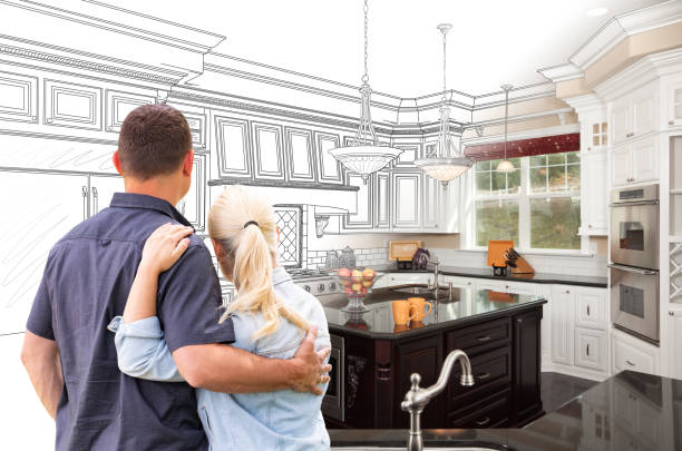 Custom kitchen cabinets installed in a Georgetown home